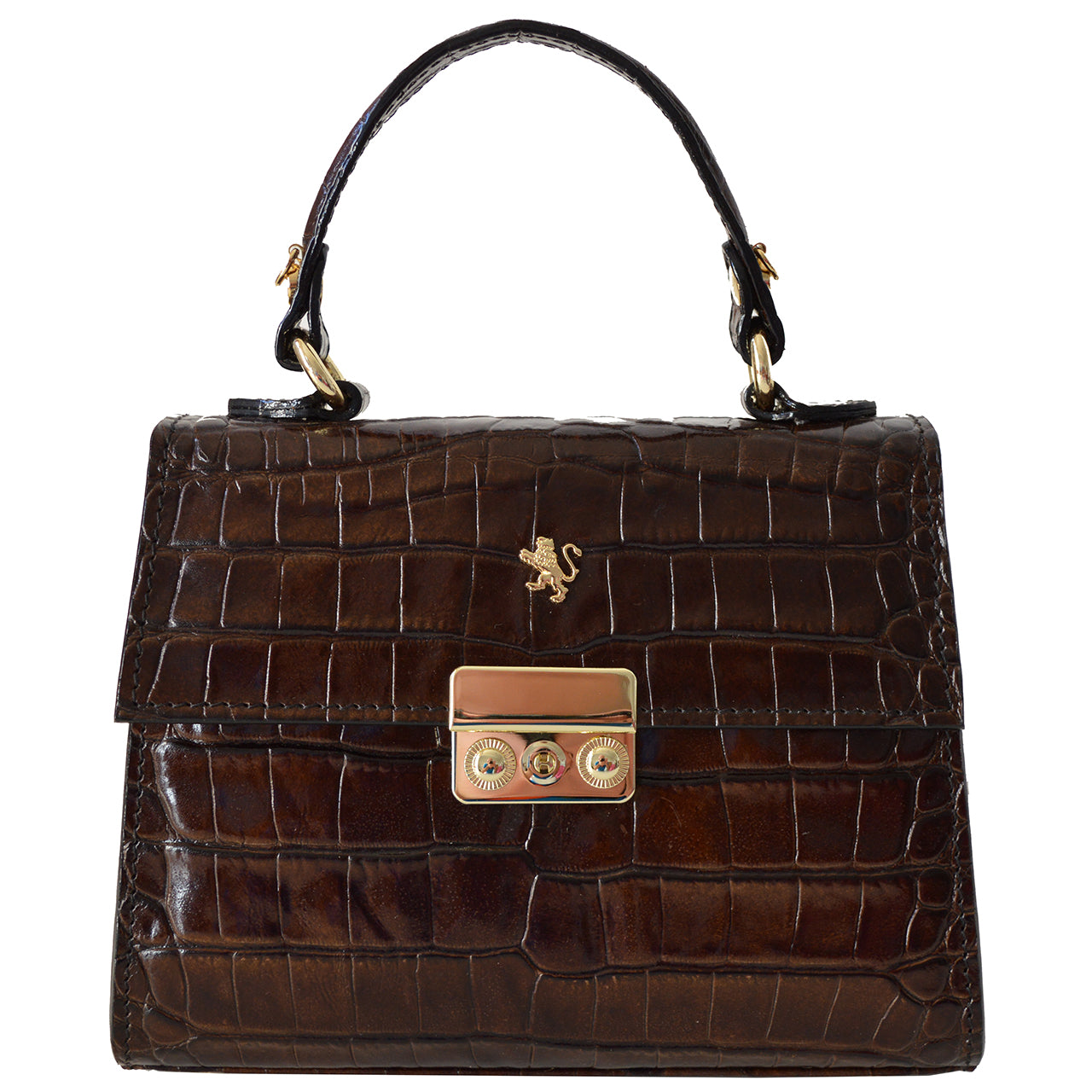 Pratesi Artemisia 299 King - Croco Embossed Leather Coffee