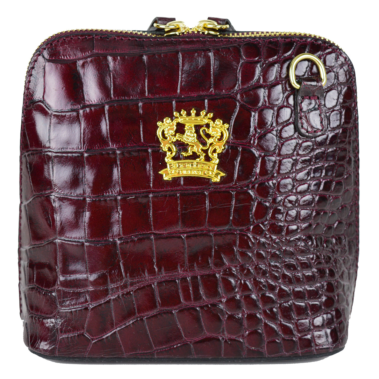 Pratesi Volterra King Lady Bag in real leather - Croco Embossed Leather Chianti