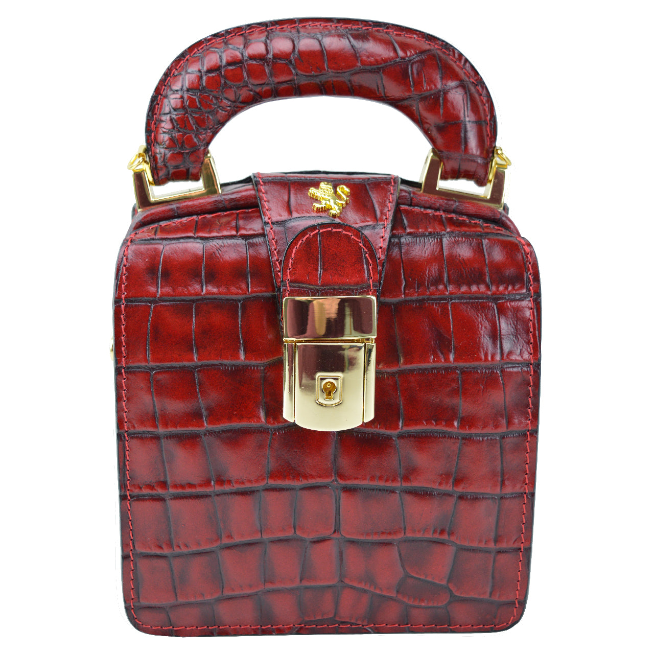 Pratesi Brunelleschi Handbag in genuine Italian leather - Brunelleschi Cherry