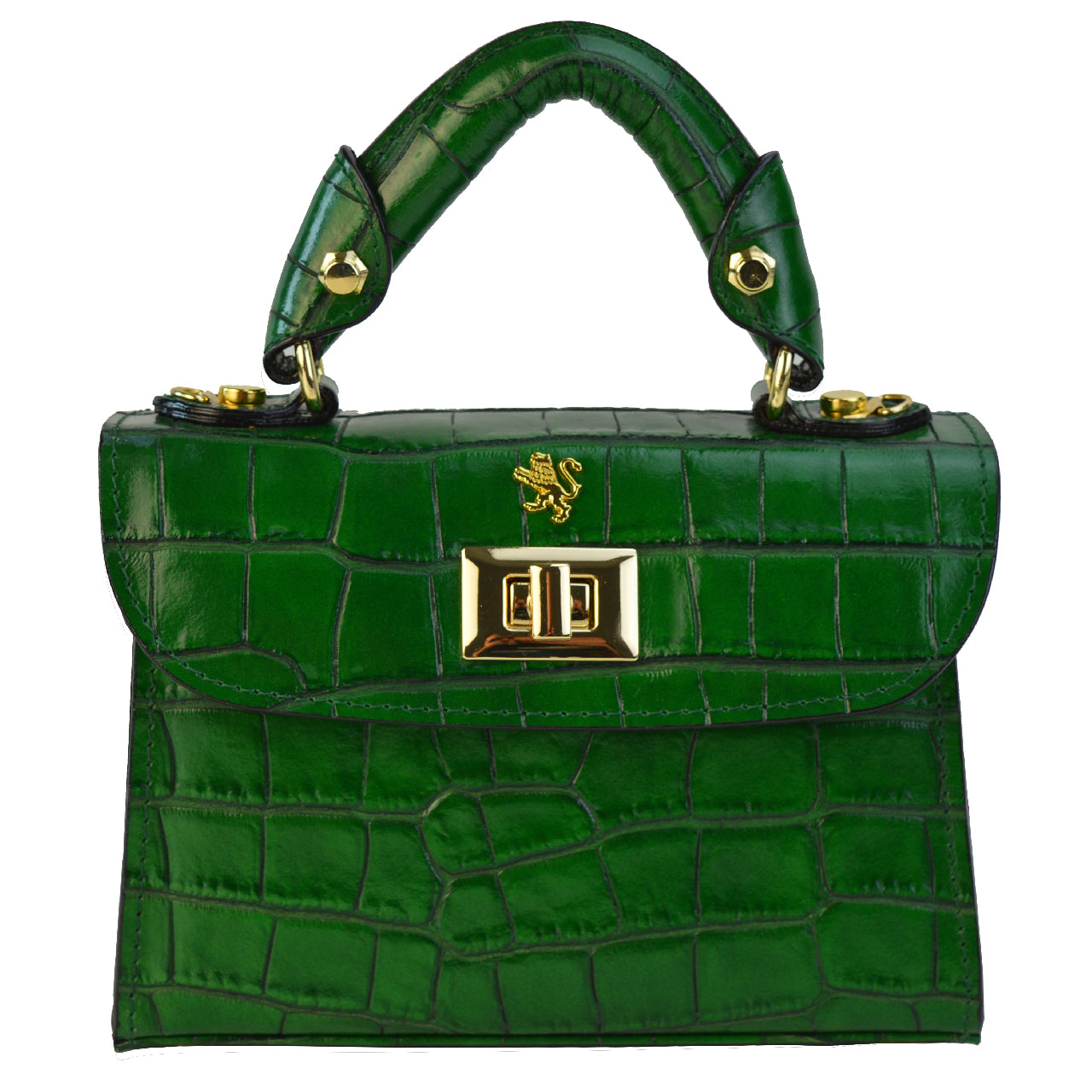 Pratesi Lucignano Small Handbag in genuine Italian leather - Lucignano Small Handbag Emerald