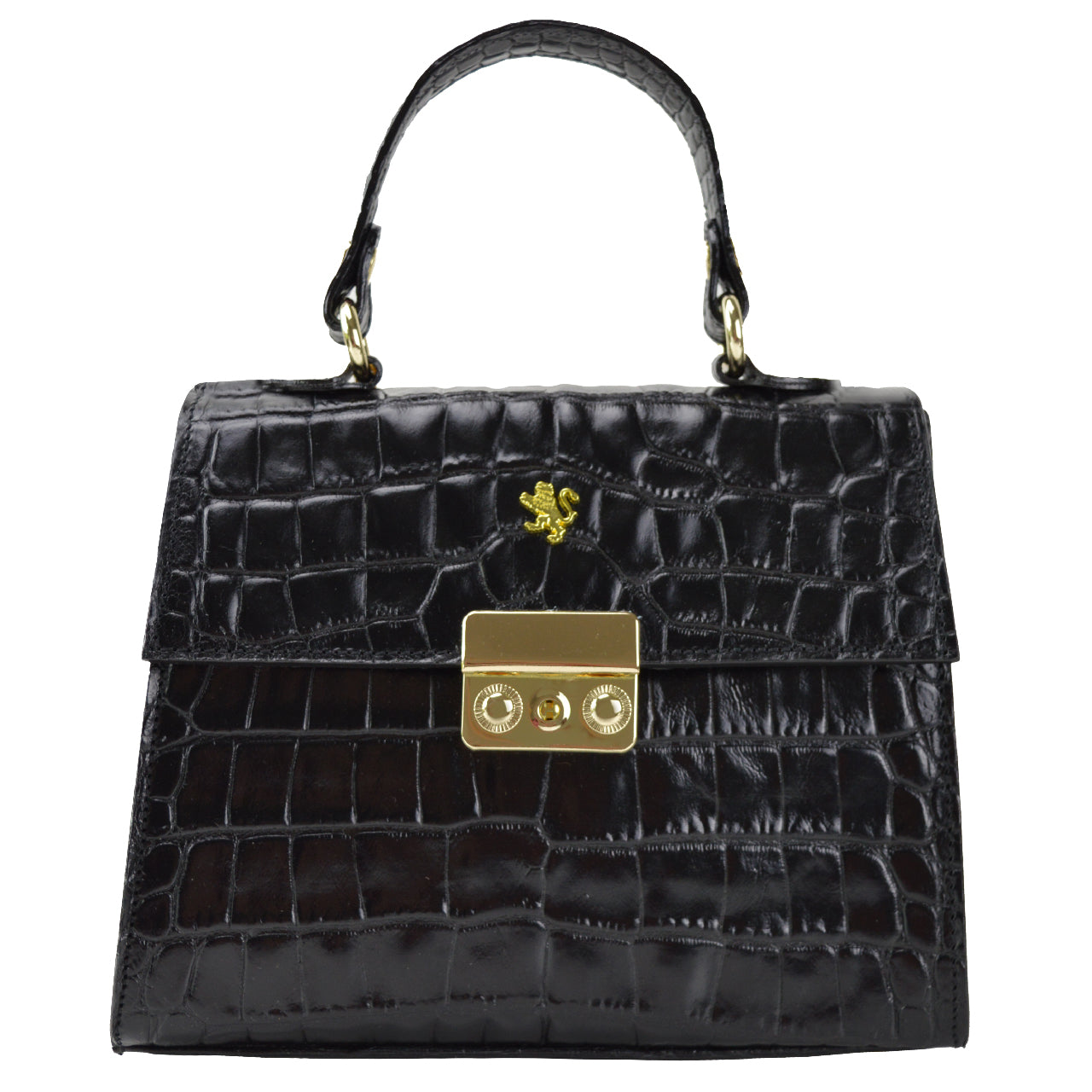 Pratesi Artemisia 299 King - Cuir Embossé Croco Noir