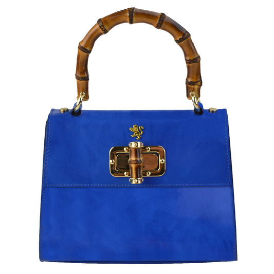 Pratesi Castalia Lady Bag en véritable cuir italien - Cuir Brunelleschi Bleu Électrique