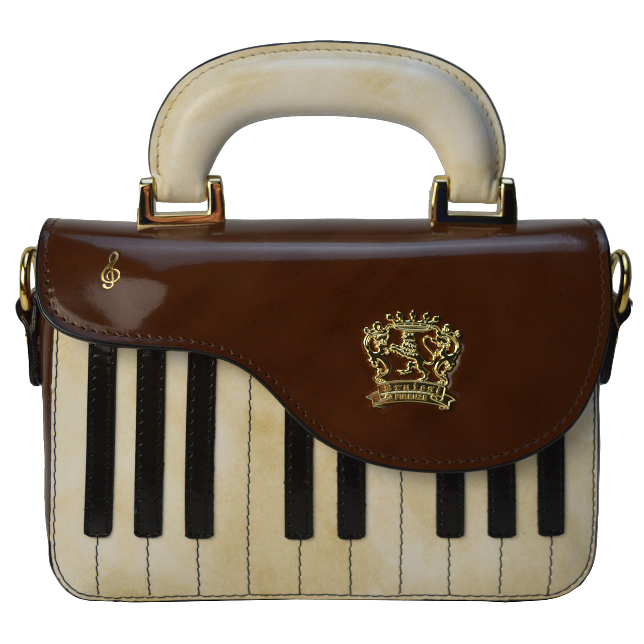 Pratesi Pianola R534 Bolso Bandolera en auténtico cuero italiano - Brunelleschi Leather Coffee