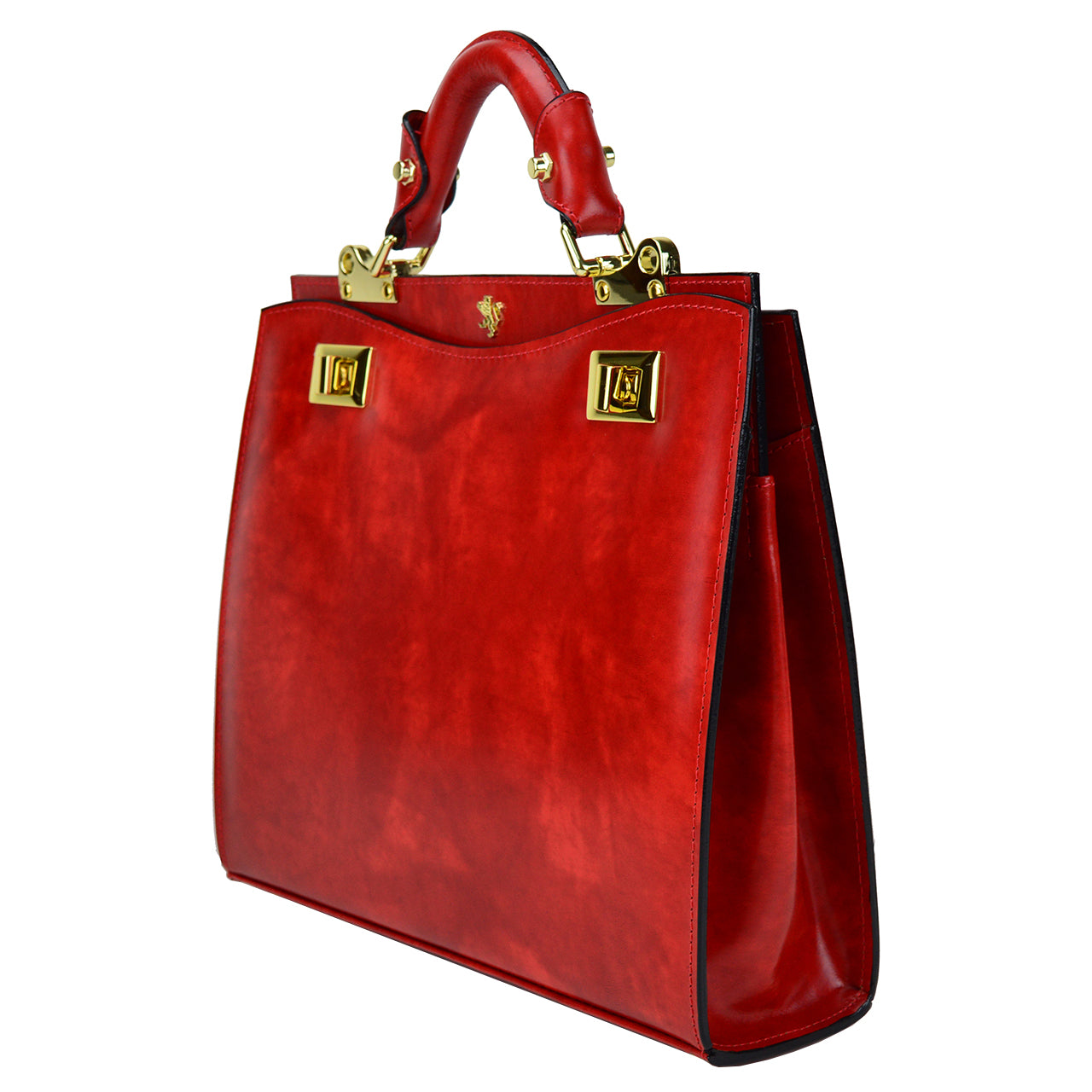 Pratesi Anna Maria Luisa de' Medici Medium Lady Bag in genuine Italian leather - Brunelleschi Leather Emerald