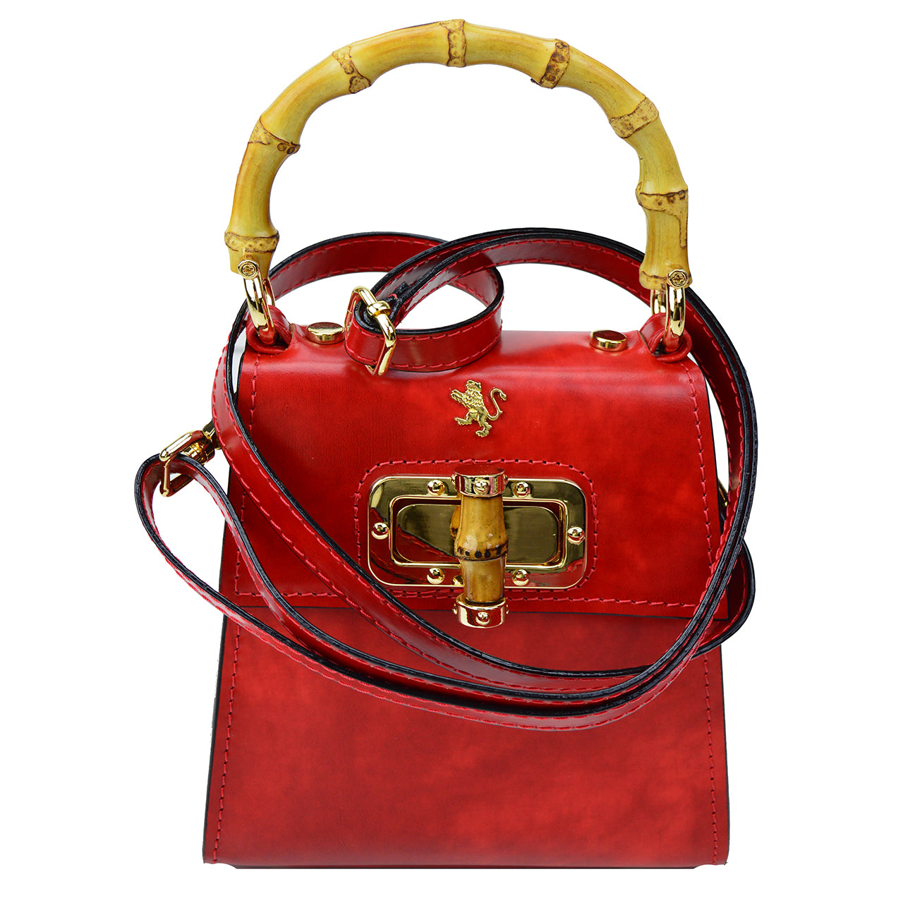 Pratesi Castalia Lady Bag in genuine Italian leather - Castalia Cherry