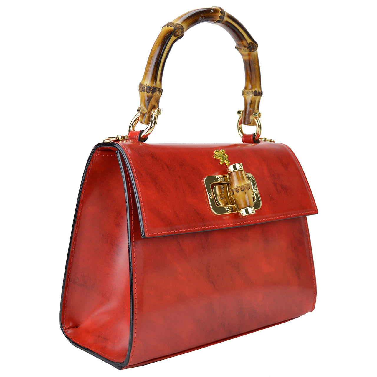 Pratesi Castalia Lady Bag en véritable cuir italien - Castalia Moutarde