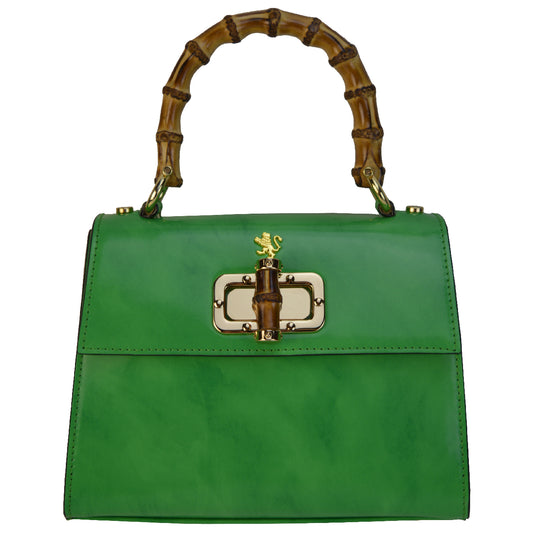 이탈리아 정품 가죽 소재의 Pratesi Castalia 레이디 백 - Brunelleschi Leather Emerald