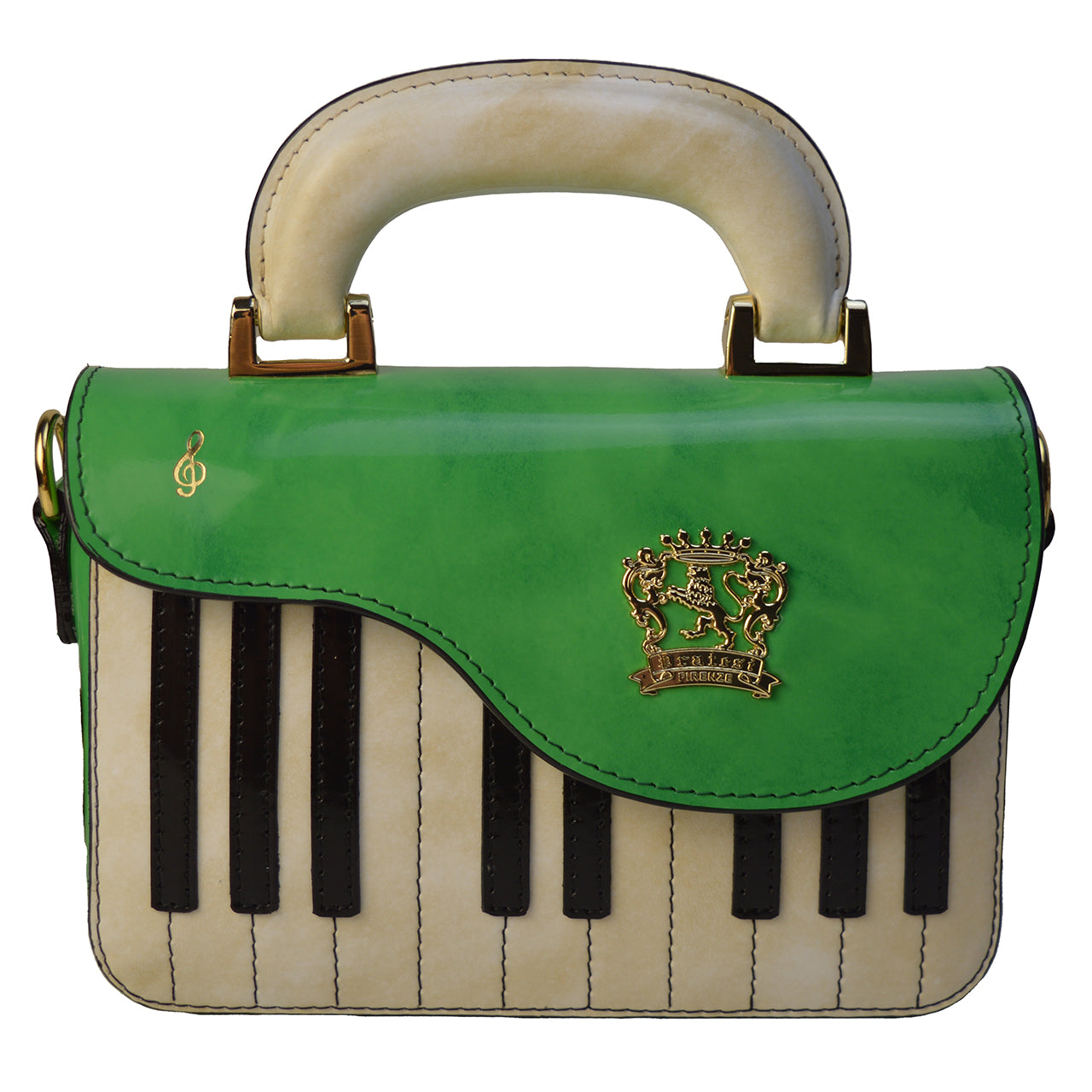 Pratesi Pianola R534 Bolso Bandolera en auténtico cuero italiano - Brunelleschi Leather Emerald