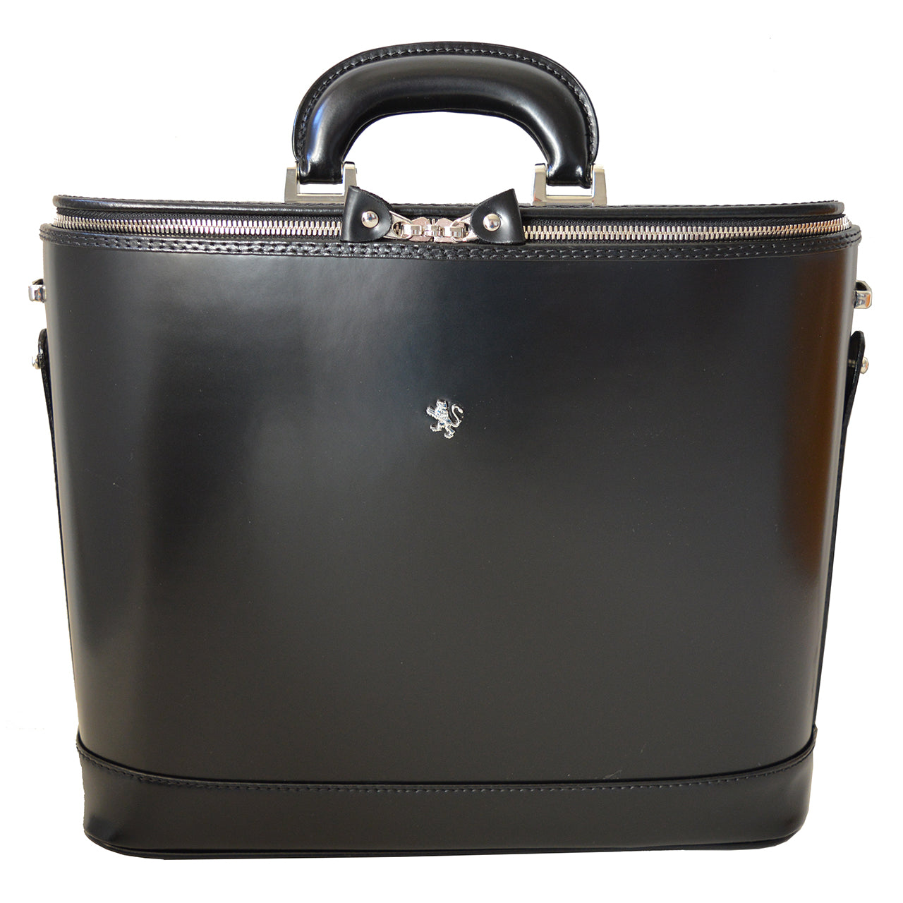 Pratesi Raffaello Laptop Bag 15 in genuine Italian leather - Brunelleschi Leather Black - SZN