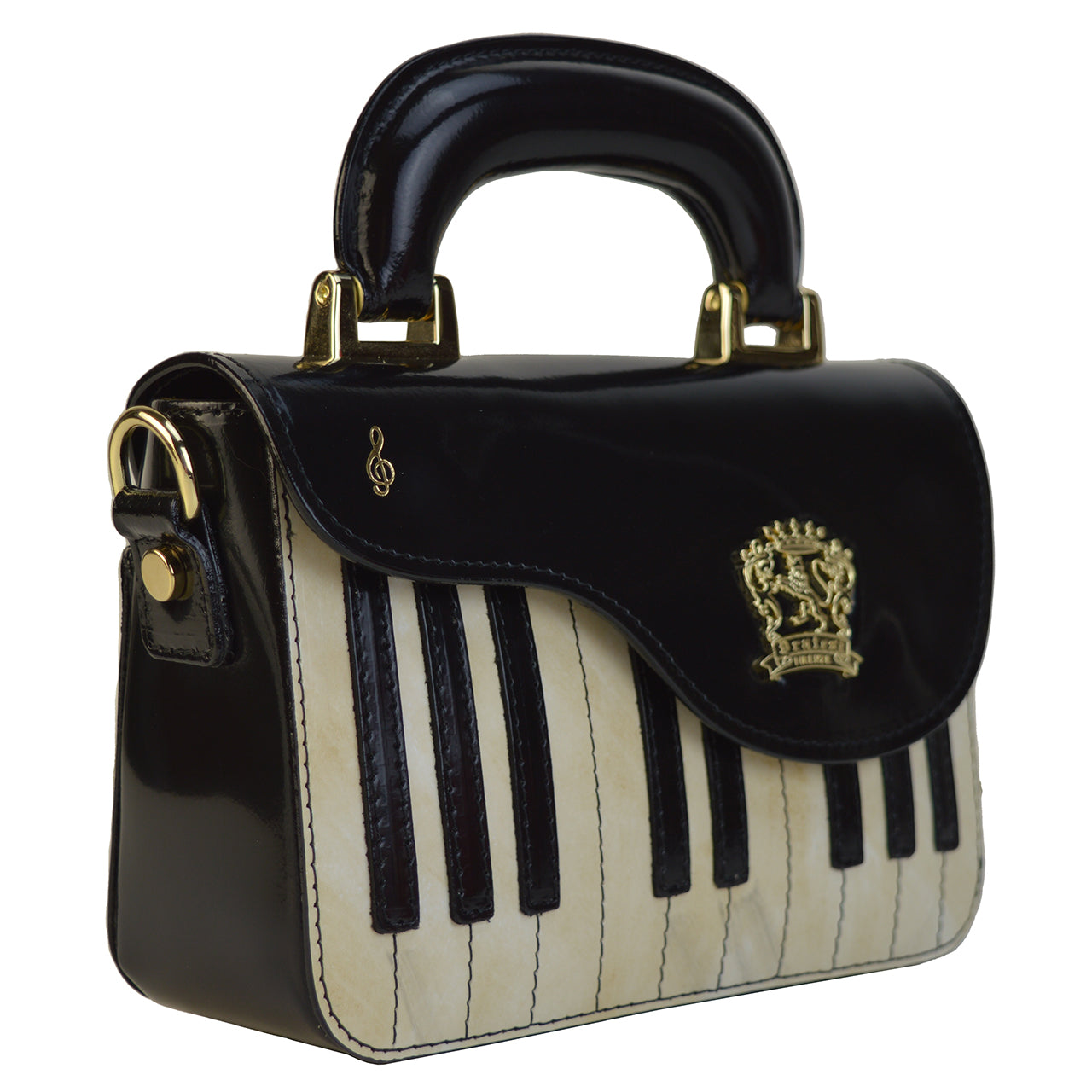 Pratesi Pianola R534 Sac bandoulière en véritable cuir italien - Cuir Brunelleschi Bleu Électrique