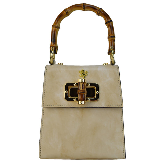 Pratesi Castalia Lady Bag in genuine Italian leather - Brunelleschi Leather White