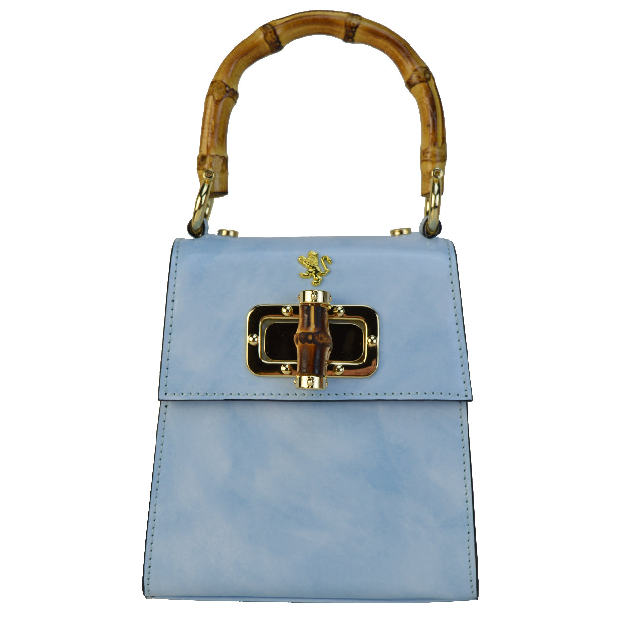 Pratesi Castalia Lady Bag in genuine Italian leather - Brunelleschi Leather Sky Blue