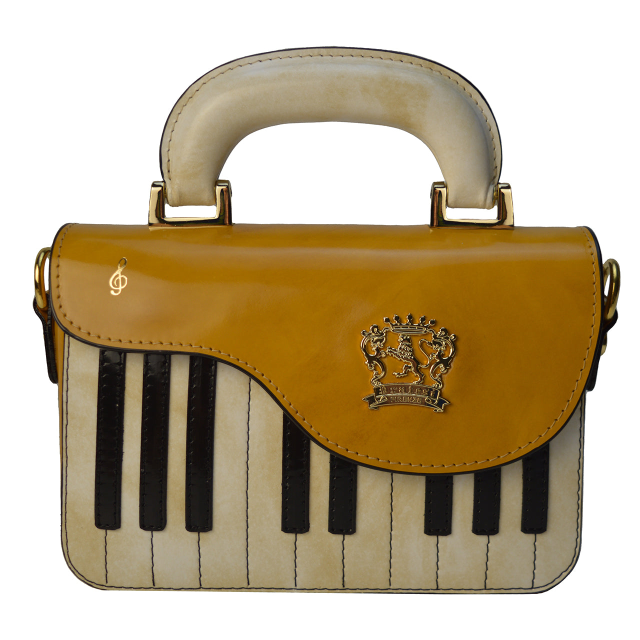 Pratesi Pianola R534 Cross Body Bag in genuine Italian leather - Brunelleschi Leather Mustard - SZN