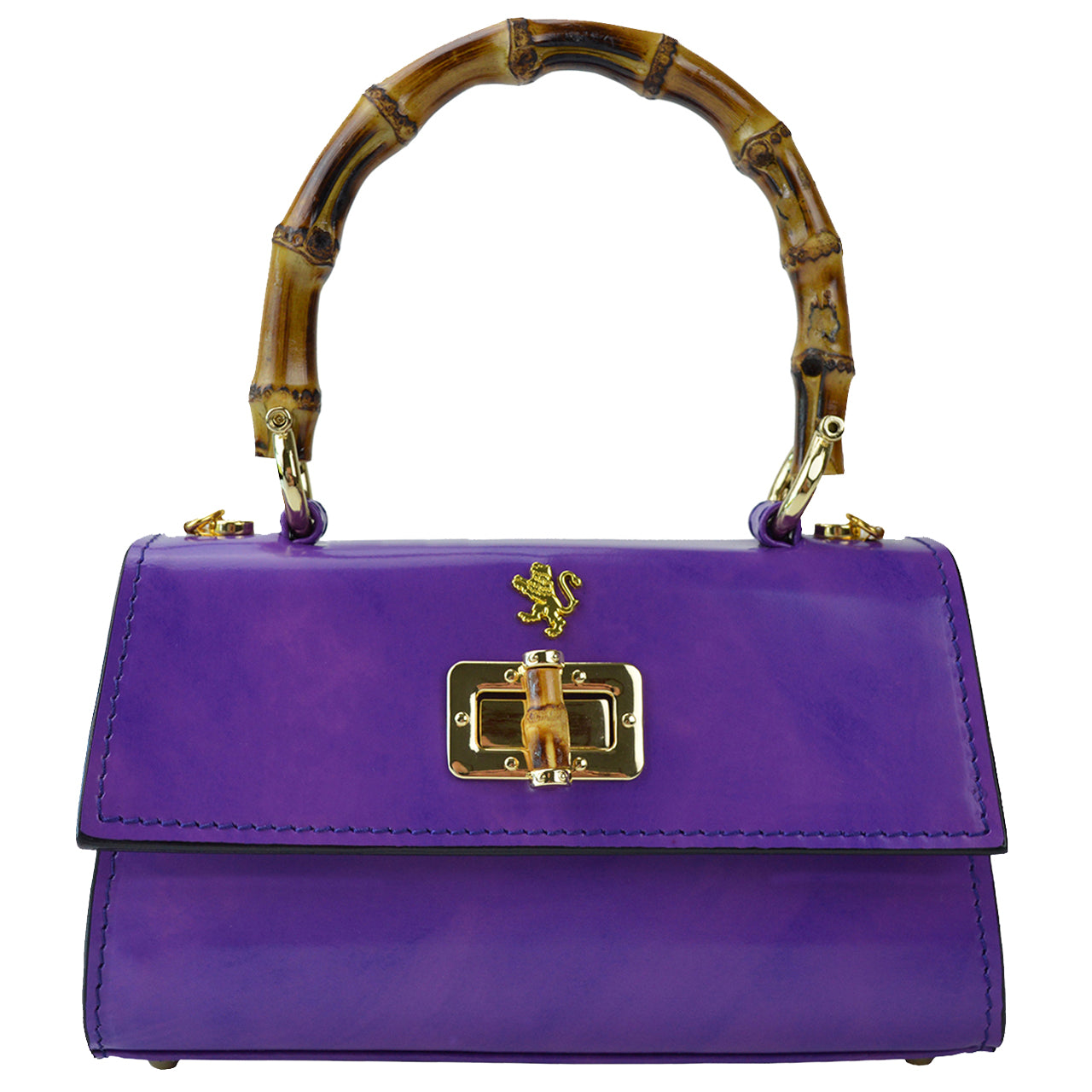 이탈리아 정품 가죽 소재의 Pratesi Castalia 레이디 백 - Brunelleschi Leather Violet