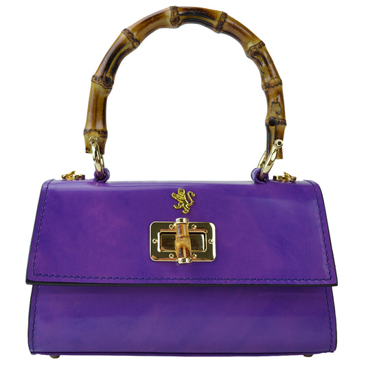 Pratesi Castalia Lady Bag in genuine Italian leather - Brunelleschi Leather Violet