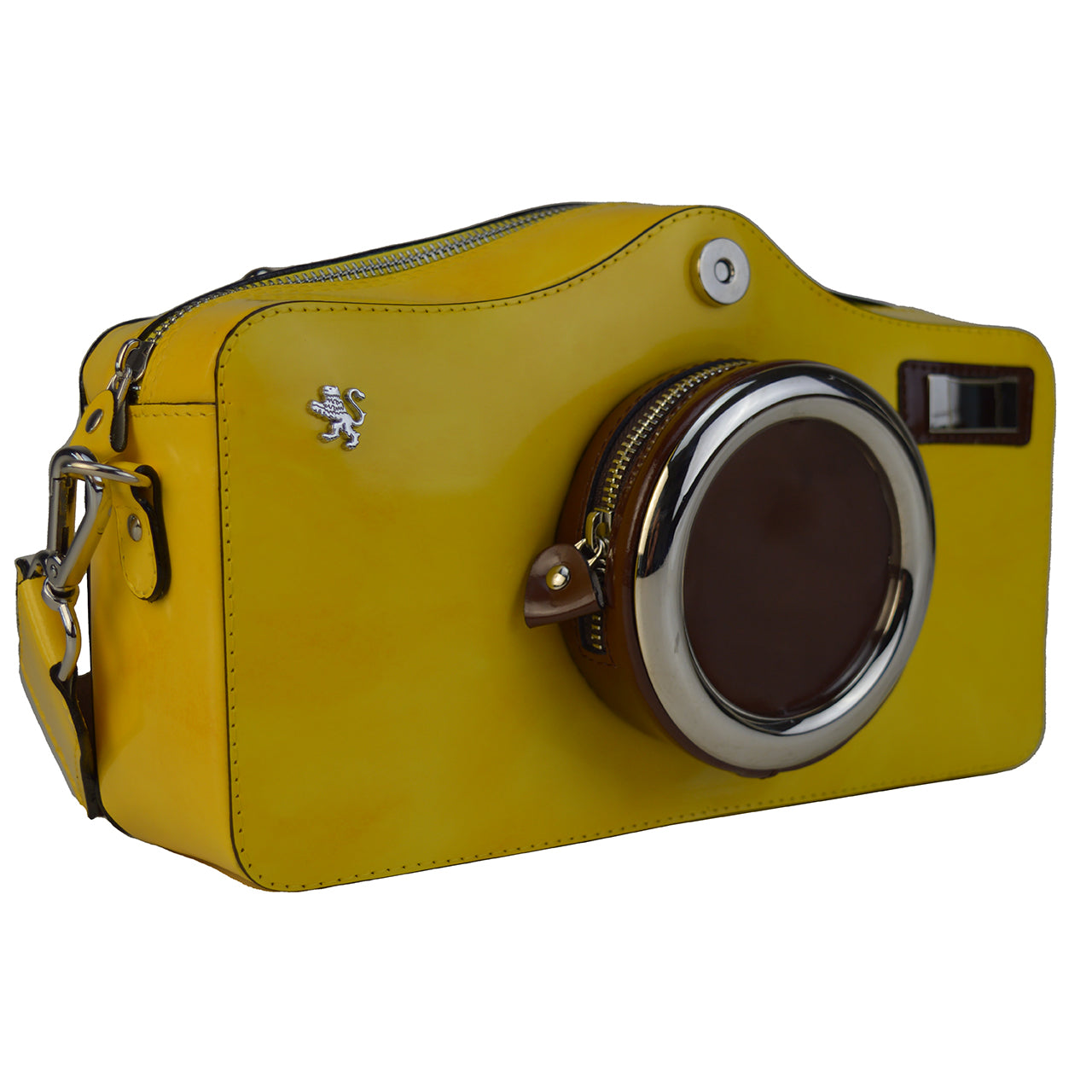 Pratesi Photocamera Radica 本革イタリアンレザー製ショルダーバッグ - Brunelleschi Leather Mustard